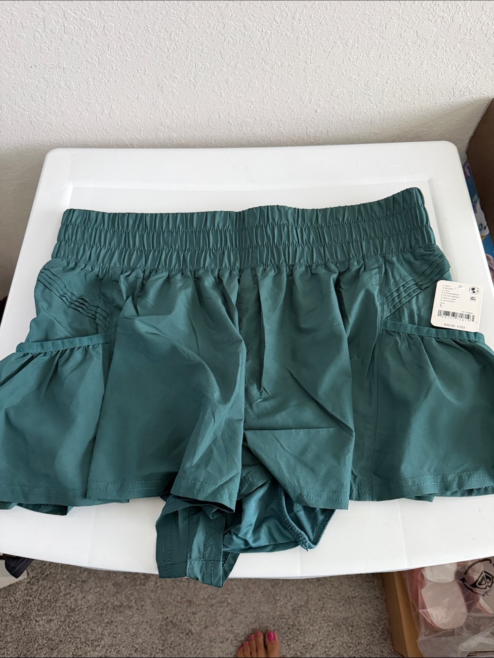 Free People Teal Athletic Skort Shorts
